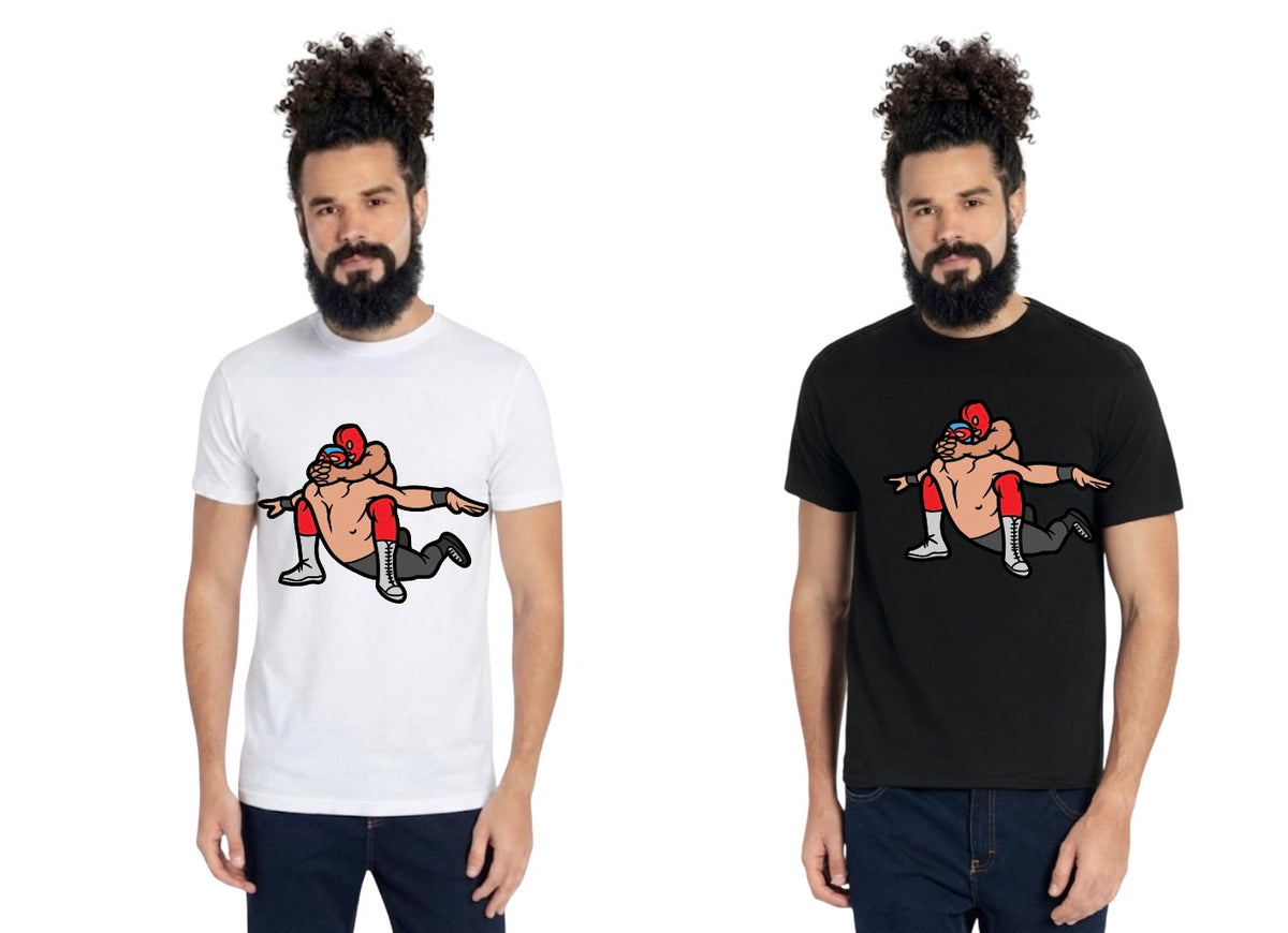 Playera de Algodón Llave de Luchadores | Estampado Mexicano