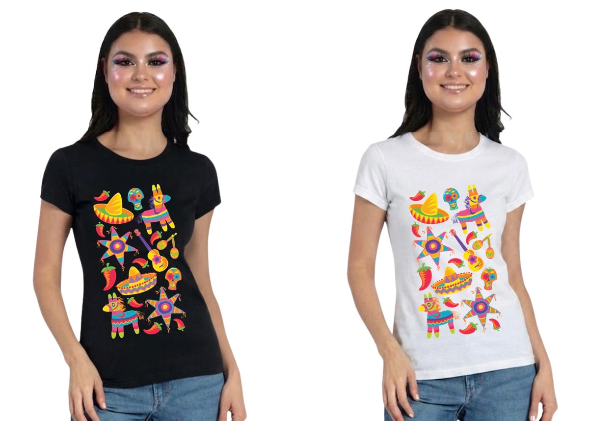 Playera de Algodón Fiesta Mexicana II | Estampado Mexicano