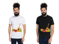 Playera de Algodón Platos y Guitarra | Estampado Mexicano