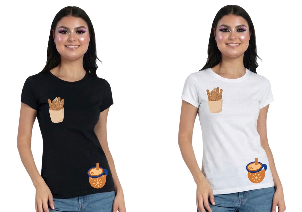 Playera de Algodón Papas y Jarrito | Estampado Mexicano