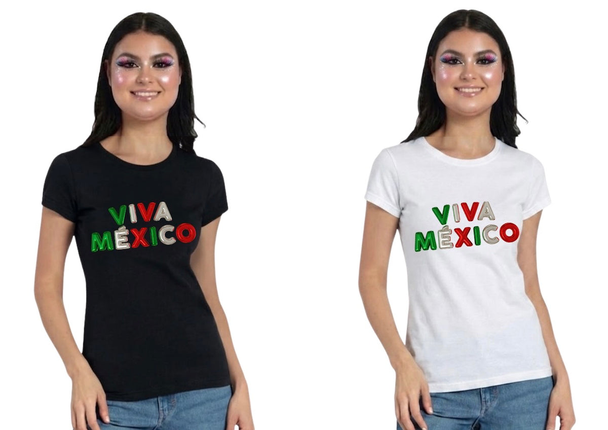 Playera de Algodón Viva México II | Estampado Mexicano