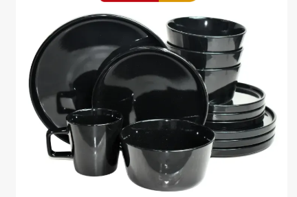 VAJILLA NEGRA BRILLOSA 16PZ Código de Producto: 13782105 H7